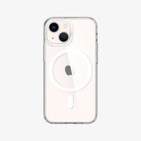 ACS03322 - iPhone 13 Mini Case Ultra Hybrid Mag Safe Compatible in white showing the back